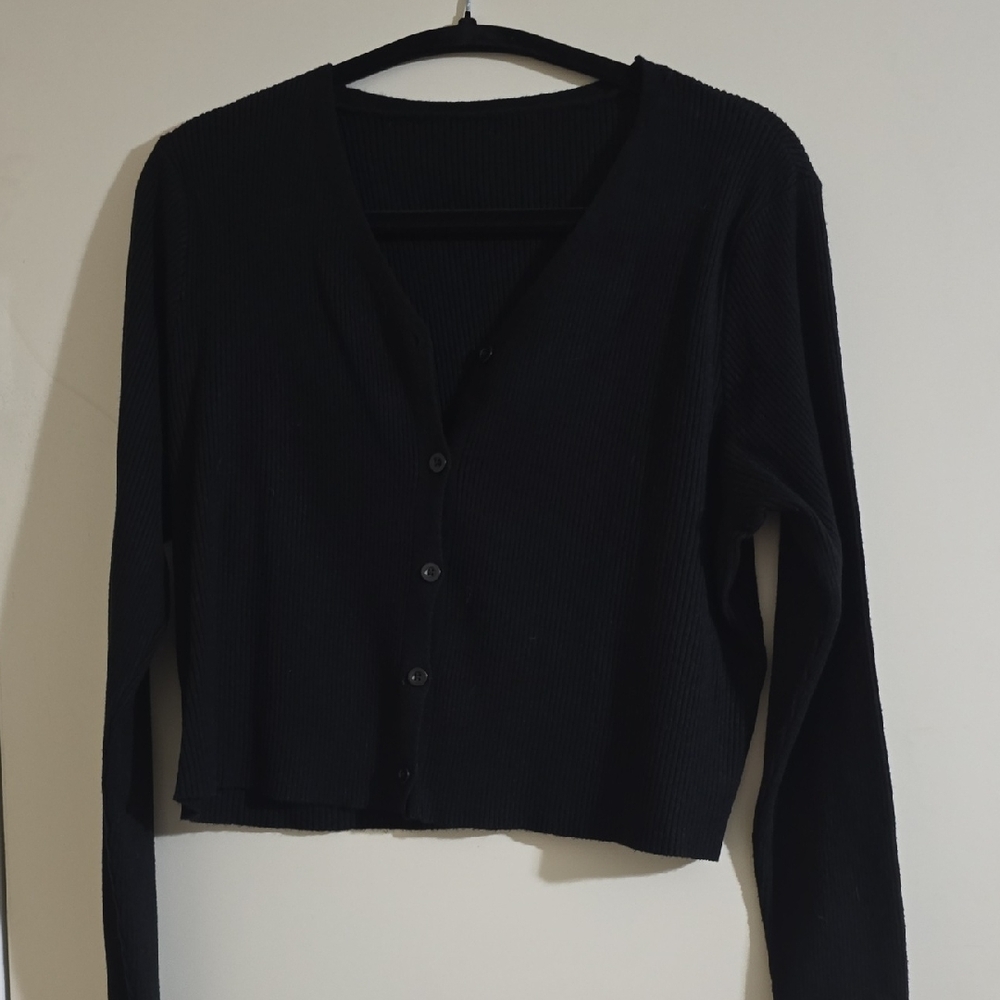 SHEIN Black Cardigan Sweater